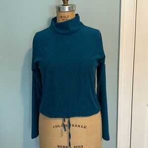 Canada Weather Gear Turquoise Supreme Soft Mock Neck Sweatshirt Size XL